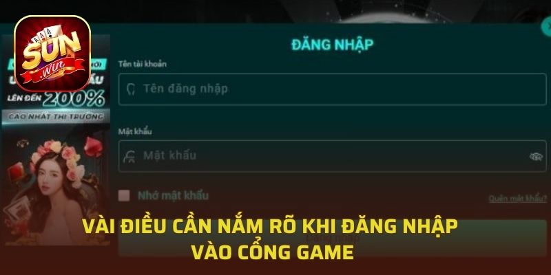 Vài điều cần nắm rõ khi đăng nhập vào cổng game